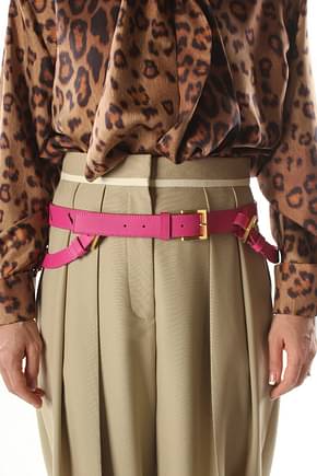 Jacquemus Regular belts Women Leather Fuchsia