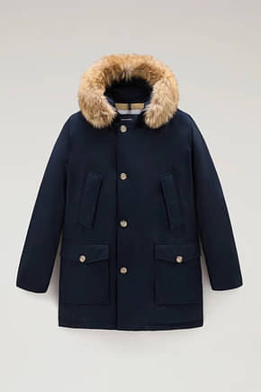 Woolrich Geschenk jacket artic parka Herren Baumwolle Blau Melton Blue