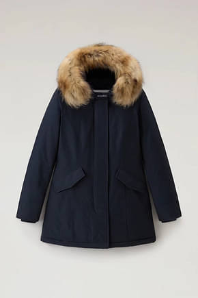 Woolrich Idee Regalo Jacket artic parka Donna Cotone Blu Navy Scuro