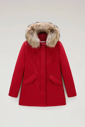 Woolrich Idee Regalo Jacket artic parka Donna Cotone Rosso Rosso Scuro