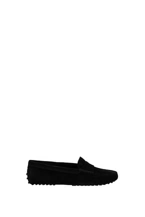 Tod's Loafers Women Suede Black