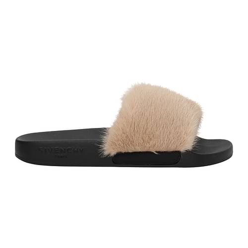 Givenchy Mules PARIS mink Fur rubber online shopping 