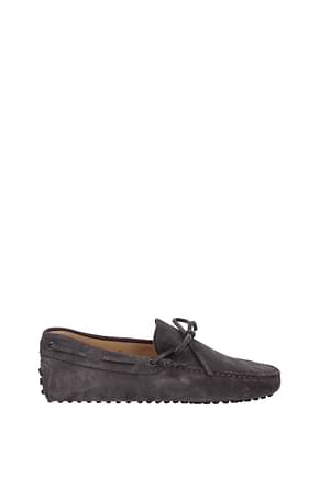 Tod's Loafers Men Suede Gray