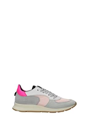 Philippe Model Sneakers montecarlo Women Satin Pink Grey
