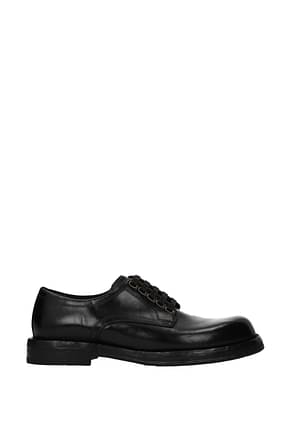 Dolce&Gabbana ربط الحذاء و مونكستراب perugino رجال جلد أسود