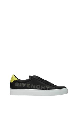 Givenchy Sneakers Men Leather Black Yellow
