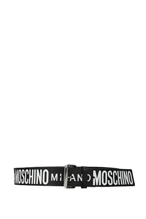 Moschino レギュラーベルト 女性 皮革 黒