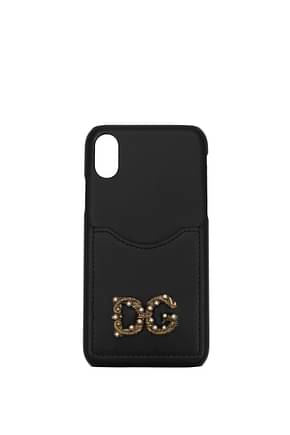 Dolce&Gabbana iPhone cover iphone x Women Leather Black