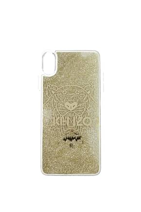 Kenzo Porta iPhone xs max Donna Plastica Trasparente Oro