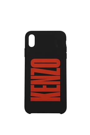 Kenzo Fundas para iPhone xs max Hombre PVC Negro Rojo