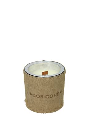 Jacob Cohen Geschenk handmade scented soy candle Damen Ponyfell Beige Beige