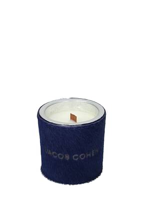 Jacob Cohen Geschenk handmade scented soy candle Damen Ponyfell Blau Meeresblau