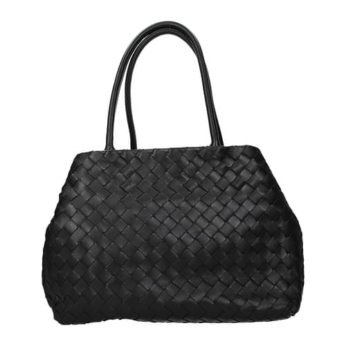 Bottega Veneta Women Drawstring Bag Black Leather Zip Buckle Bucket Hobo  Medium