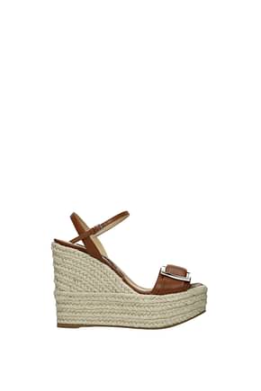 Sergio Rossi Wedges Women Leather Brown