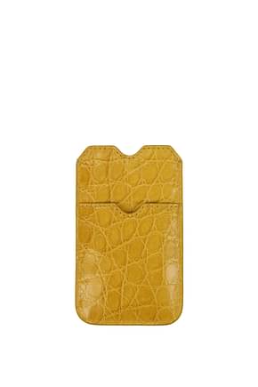 Burberry Handy Taschen Damen Leder Gelb Senf