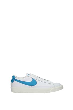 Nike Sneakers blazer Donna Pelle Bianco Azzurro