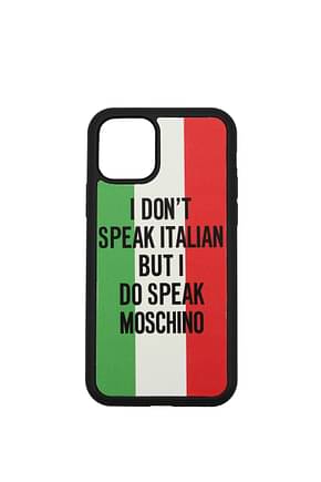 Moschino Porta iPhone iphone 11 Pro Uomo Poliuretano Multicolor