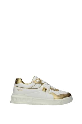 Valentino Garavani Sneakers Men Leather White Gold