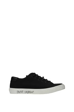 Saint Laurent Sneakers Men Fabric  Black