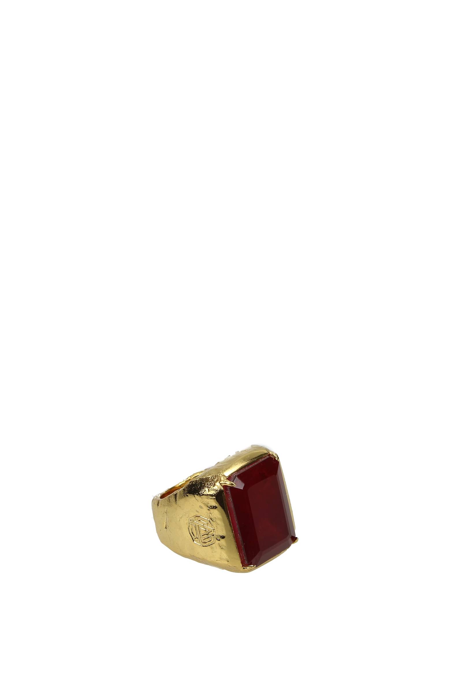 Ambush Rings Men Brass Gold Red