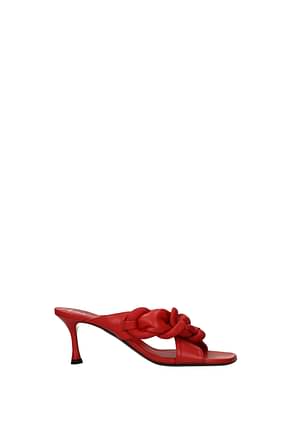 N°21 Sandals Women Leather Red Poppy
