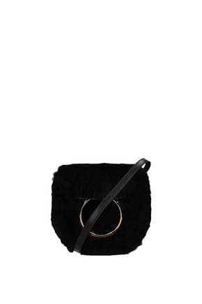 Salvatore Ferragamo Crossbody Bag Women Mink Black