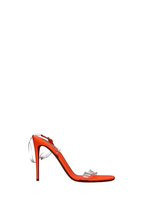 Valentino Garavani Sandals Women PVC Transparent Orange