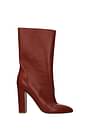 Valentino Garavani Boots Women Leather Brown Chestnut