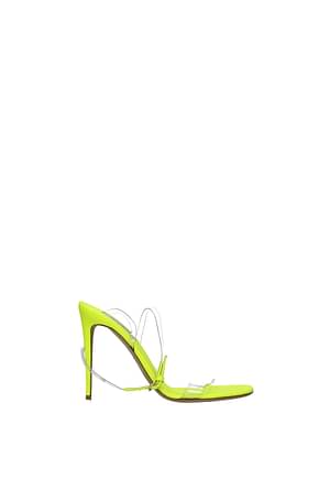 Valentino Garavani Sandals Women PVC Transparent Fluo Yellow