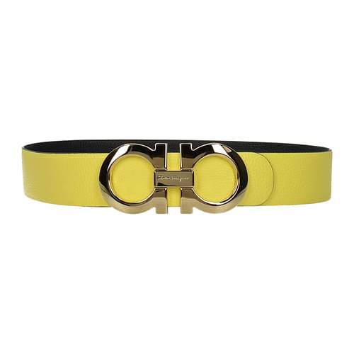 Salvatore Ferragamo Regular belts Women 2376010628020 Leather Yellow Black  183,75€