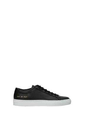 Common Projects Sneakers Femme Cuir Noir Blanc