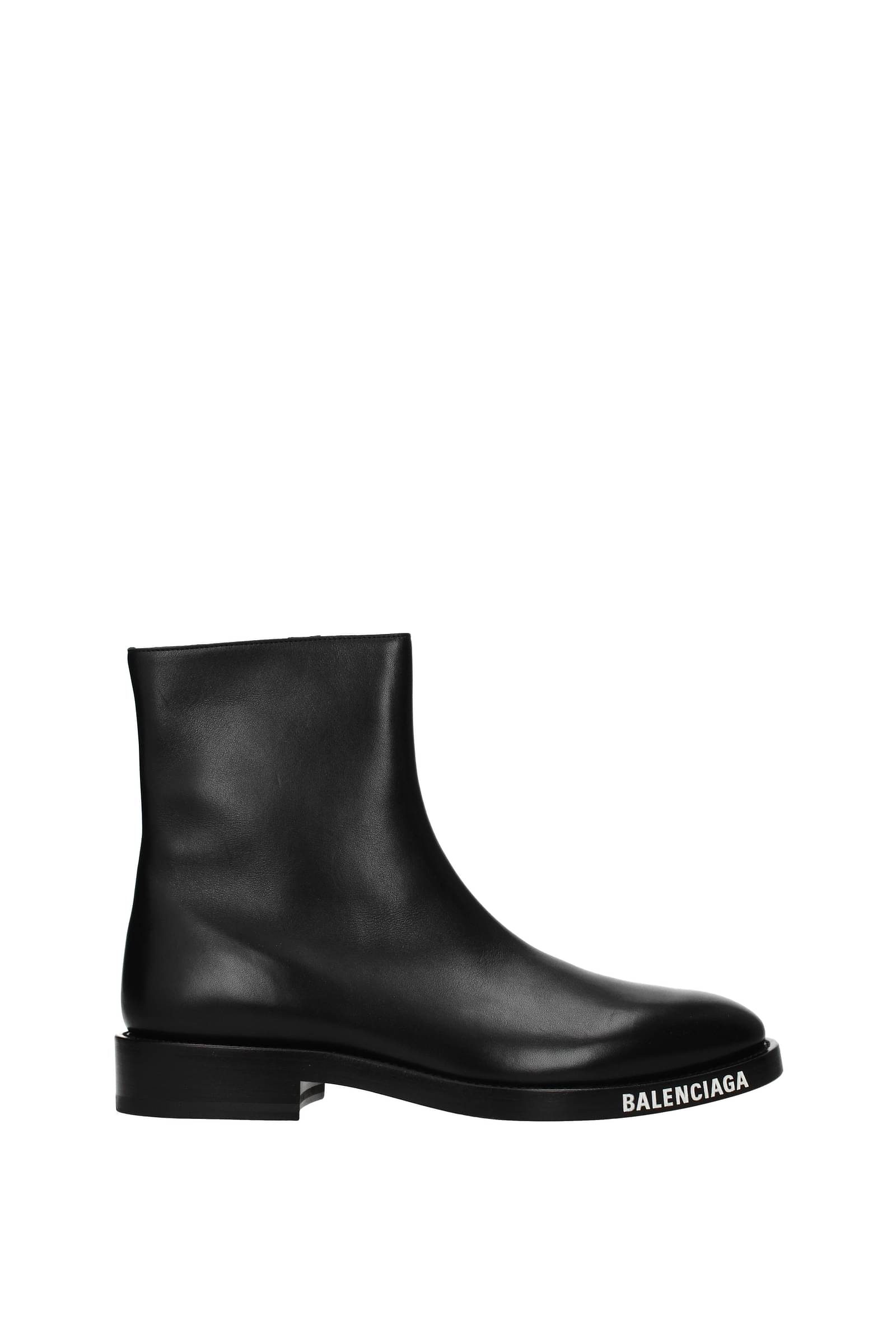 Balenciaga Squaretoe Leather Boots in Black for Men  Lyst