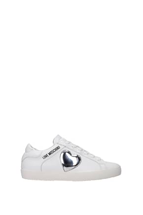 Love Moschino Sneakers Femme Cuir Blanc