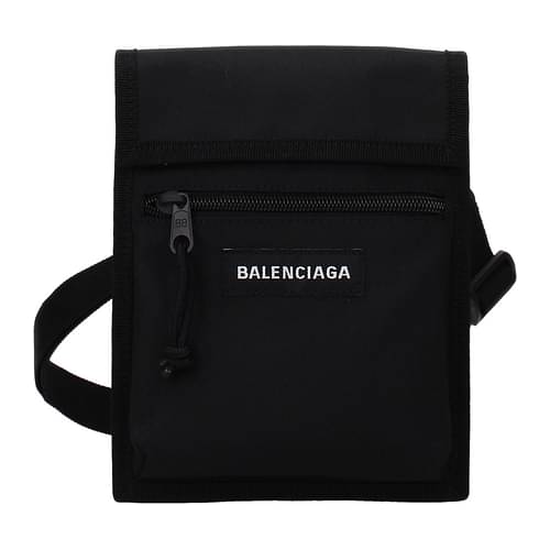 Balenciaga Crossbody Bag Fabric Black in Brown