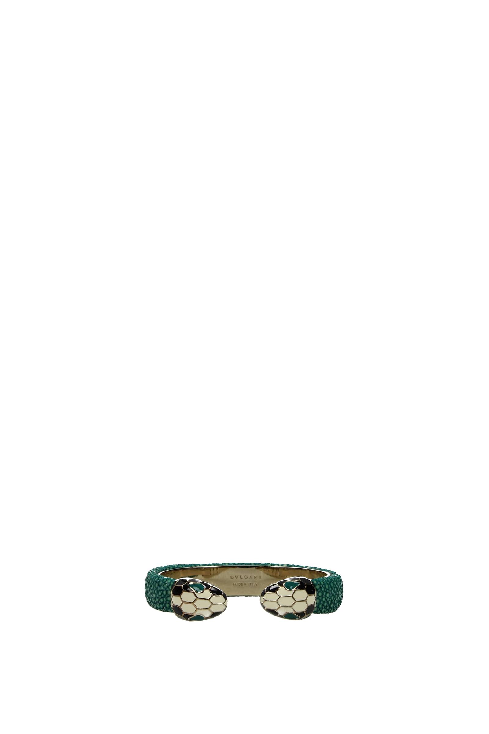 Serpenti leather bracelet Bvlgari Red in Leather - 41617683