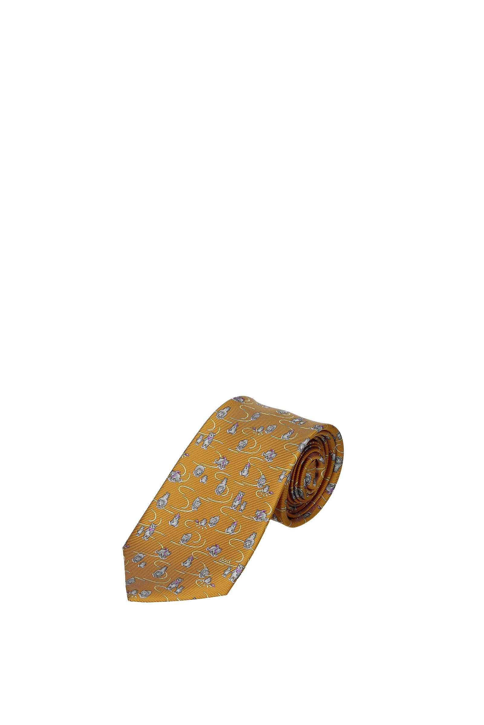 Bulgari Ties Men 244346 Silk Yellow Mustard 114€