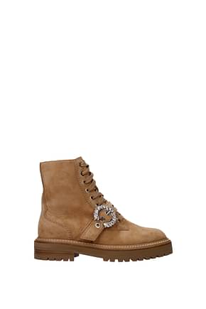 Jimmy Choo Ankle boots cora Women Suede Brown Caramel