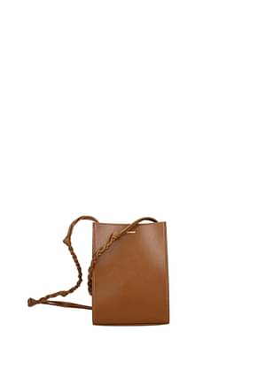 Jil Sander Crossbody Bag Women Leather Brown Acorn