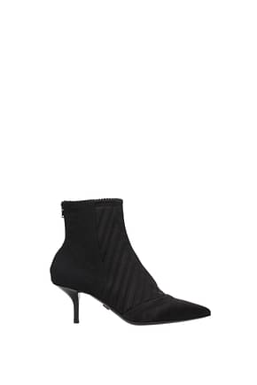 Dolce&Gabbana टखने तक ढके जूते महिलाओं साटन काली