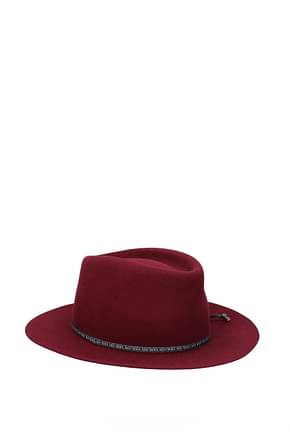 Maison Michel Hats andre Women Felt Red Burgundy