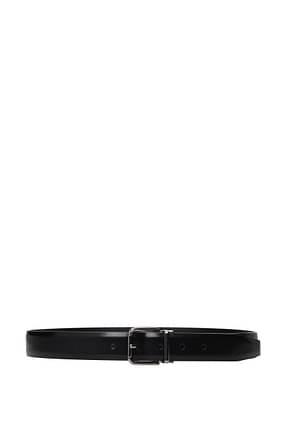 Dolce&Gabbana أحزمة عادية رجال جلد أسود