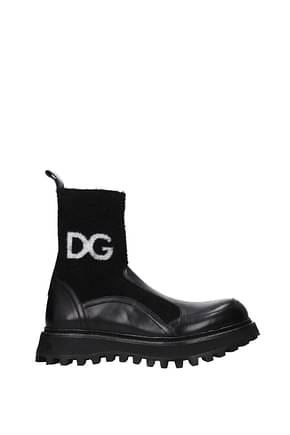 Dolce&Gabbana 踝靴 男士 皮革 黑色