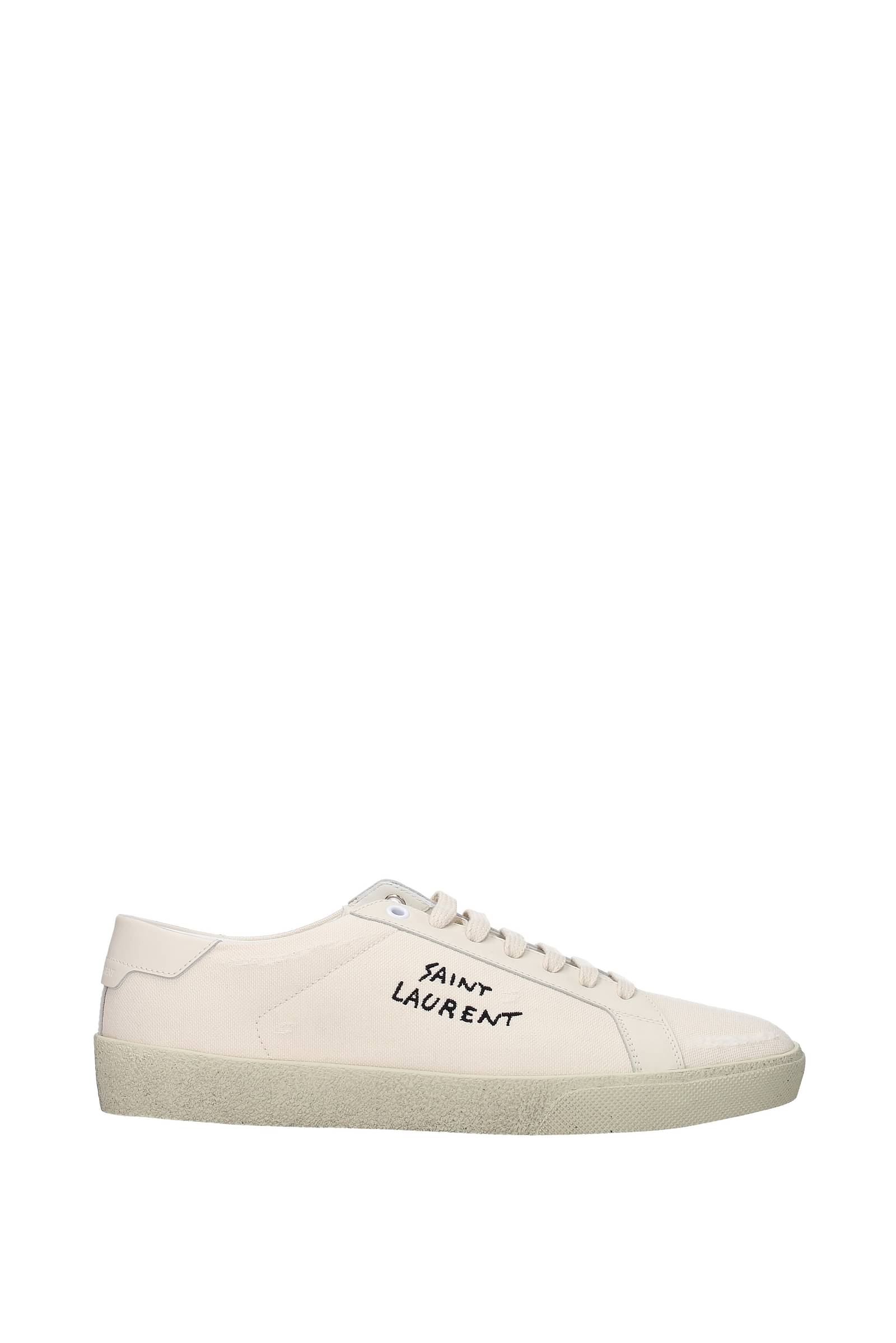 SAINT LAURENT: Court Classic SL / 06 sneakers in canvas and leather - Black  | Saint Laurent sneakers 611106 GUP50 online at GIGLIO.COM