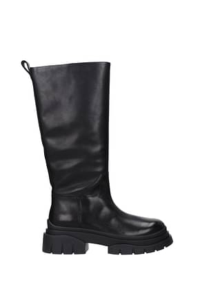 Ash Boots Women Leather Black