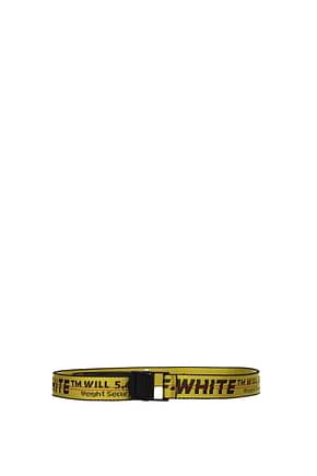 Off-White Cinturones Finos mini industrial Mujer Tejido Amarillo