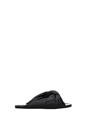 Balenciaga Slippers and clogs drapy Women Leather Black