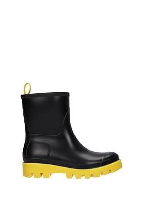 Gia Borghini Ankle boots couture Women Rubber Black Yellow