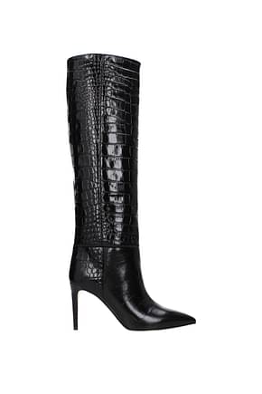 Paris Texas Boots Women Leather Black Charcoal