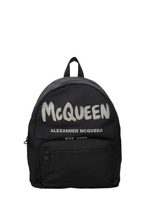 Alexander McQueen Backpack and bumbags Men Fabric  Black Ivory