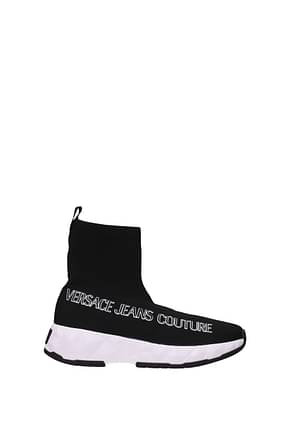 Versace Jeans Sneakers couture Femme Tissu Noir